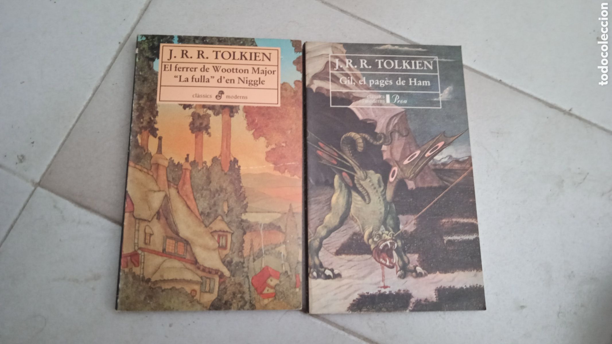 Libros: Lote 2 libros J.R.R. Tolkien en catal&aacute;n &ndash; El ferrer de Wootton Major + Gil el pag&egrave;s de Ham &ndash;
