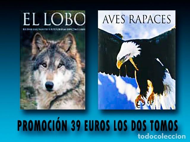 Libros: 2 TOMOS. EL LOBO + AVES RAPACES. - Foto 1