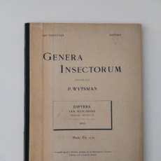 Libros: GENERA INSECTORUM, DIRIGÉS PAR P. WYTSMAN. 43 ME FASCICULE. 1906