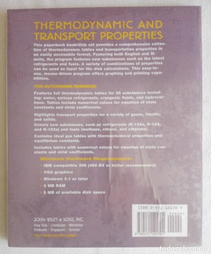 Libros: Thermodynamic and Transport Properties, Borgnakke, WILEY - Foto 2