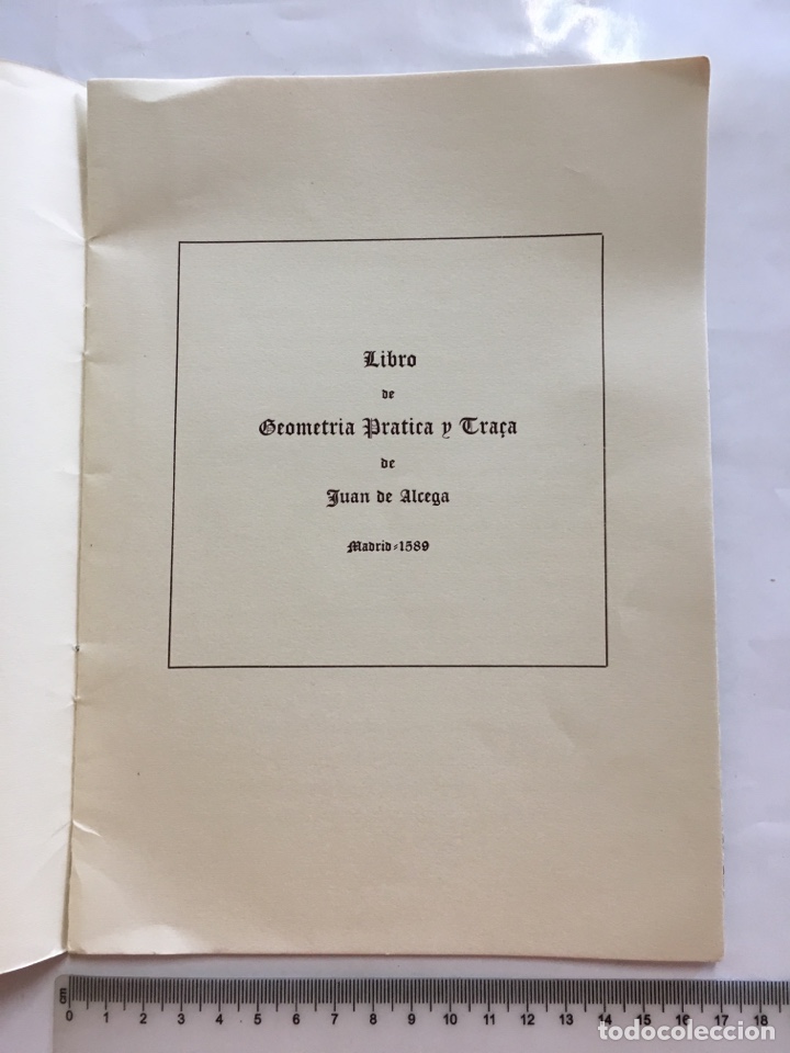 Libros: LIBRO DE GEOMETR&Iacute;A PRATICA Y TRA&Ccedil;A DE JUAN DE ALCEAGA. MADRID, 1589. REPRODUC. EN FACS&Iacute;MIL. - Foto 3