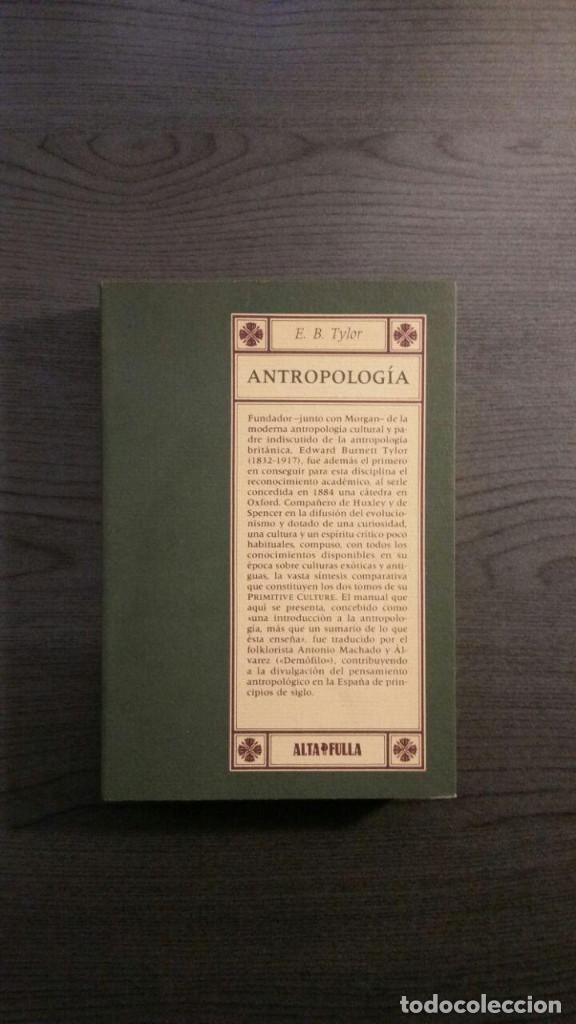 Libros: ANTROPOLOG&Iacute;A ; E. B. Tylor . - Foto 1