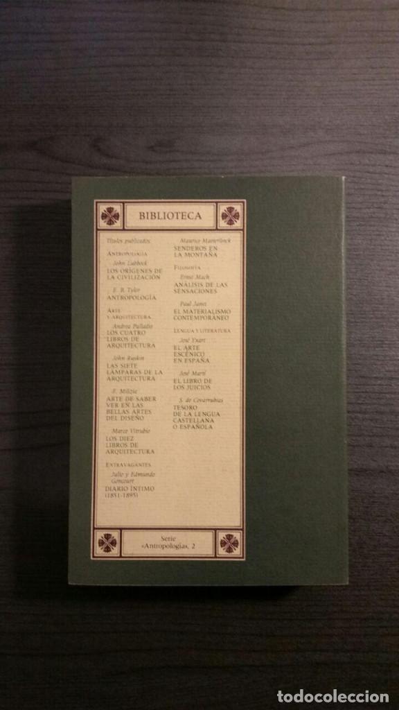 Libros: ANTROPOLOG&Iacute;A ; E. B. Tylor . - Foto 3