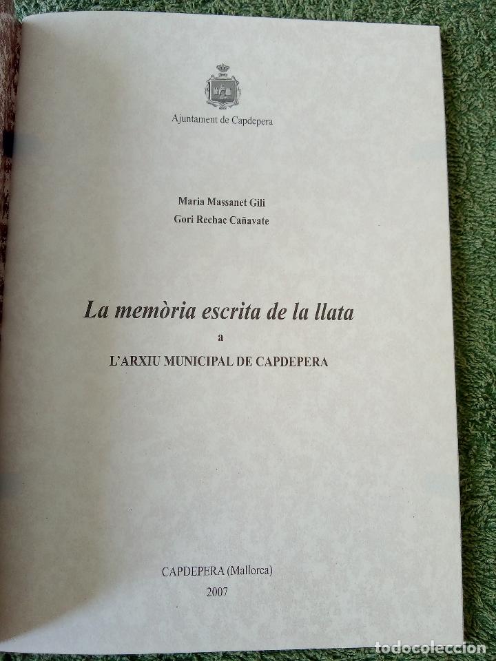 Libros: LA MEM&Ograve;RIA ESCRITA DE LA LLATA - Foto 3