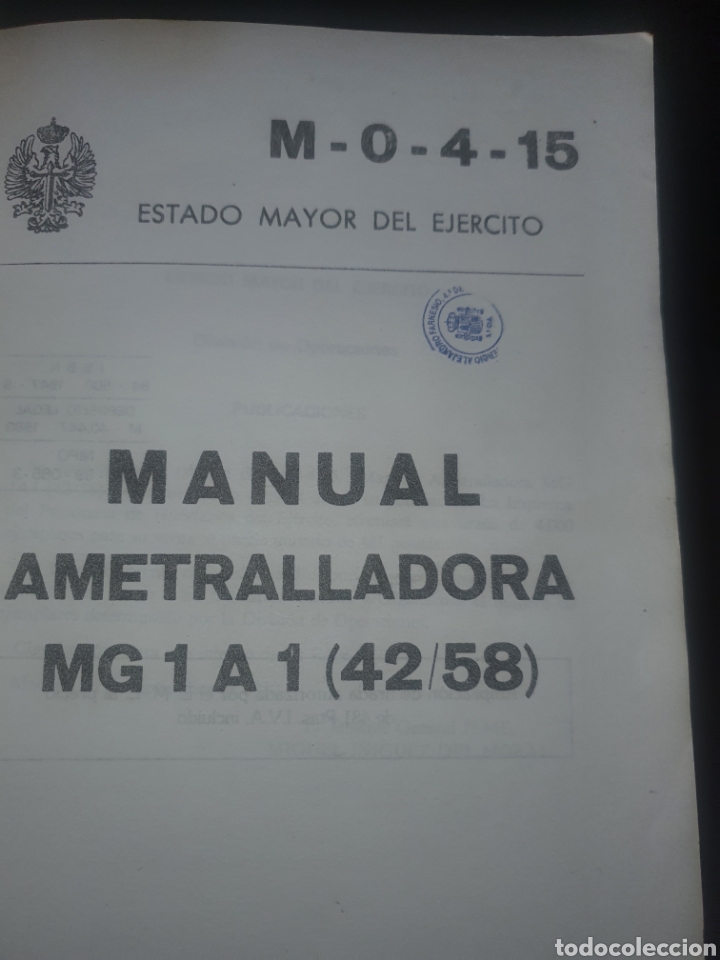 Libros: Ametralladora MG 1A1 (42/58) manual - Foto 5