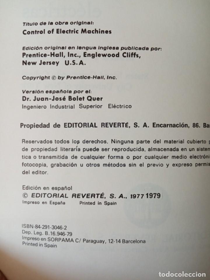 Libros: CONTROL DE MAQUINAS EL&Eacute;CTRICAS. I. L. Kosow - Foto 2