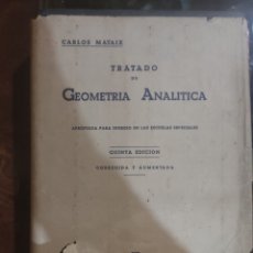 Libros: TRATADO DE GEOMETRÍA ANALÍTICA 1957. Lote 322668673