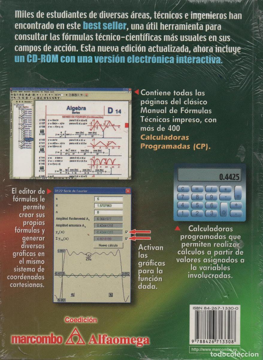 Libros: Manual de f&oacute;rmulas t&eacute;cnicas. Gieck. Marcombo. 2003. Inform&aacute;tica. RETRACTILADO. Con CD. - Foto 2