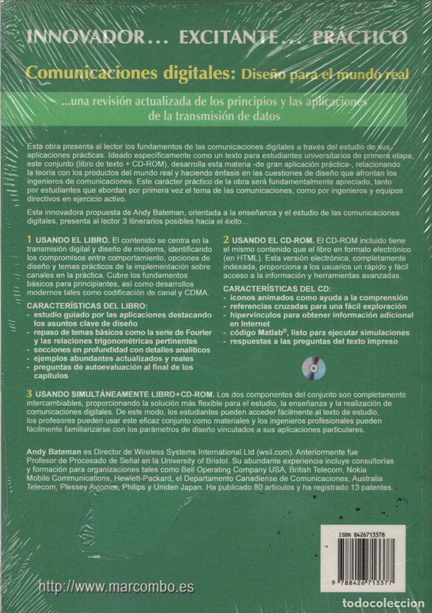 Libros: Comunicaciones digitales. Andy Bateman. Marcombo. 2003. RETRACTILADO. Con CD. Inform&aacute;tica. - Foto 2