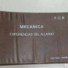 Libros: ARCHIVADOR MECÁNICA . EXPERIENCIAS DEL ALUMNO . SOGERESA - MADRID. E.G.B . 30 HOJAS PLASTIFICADAS