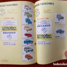Libros: CITROËN PEUGEOT 1982 GUÍA DOBLE DE AMBAS MARCAS TASACIONES