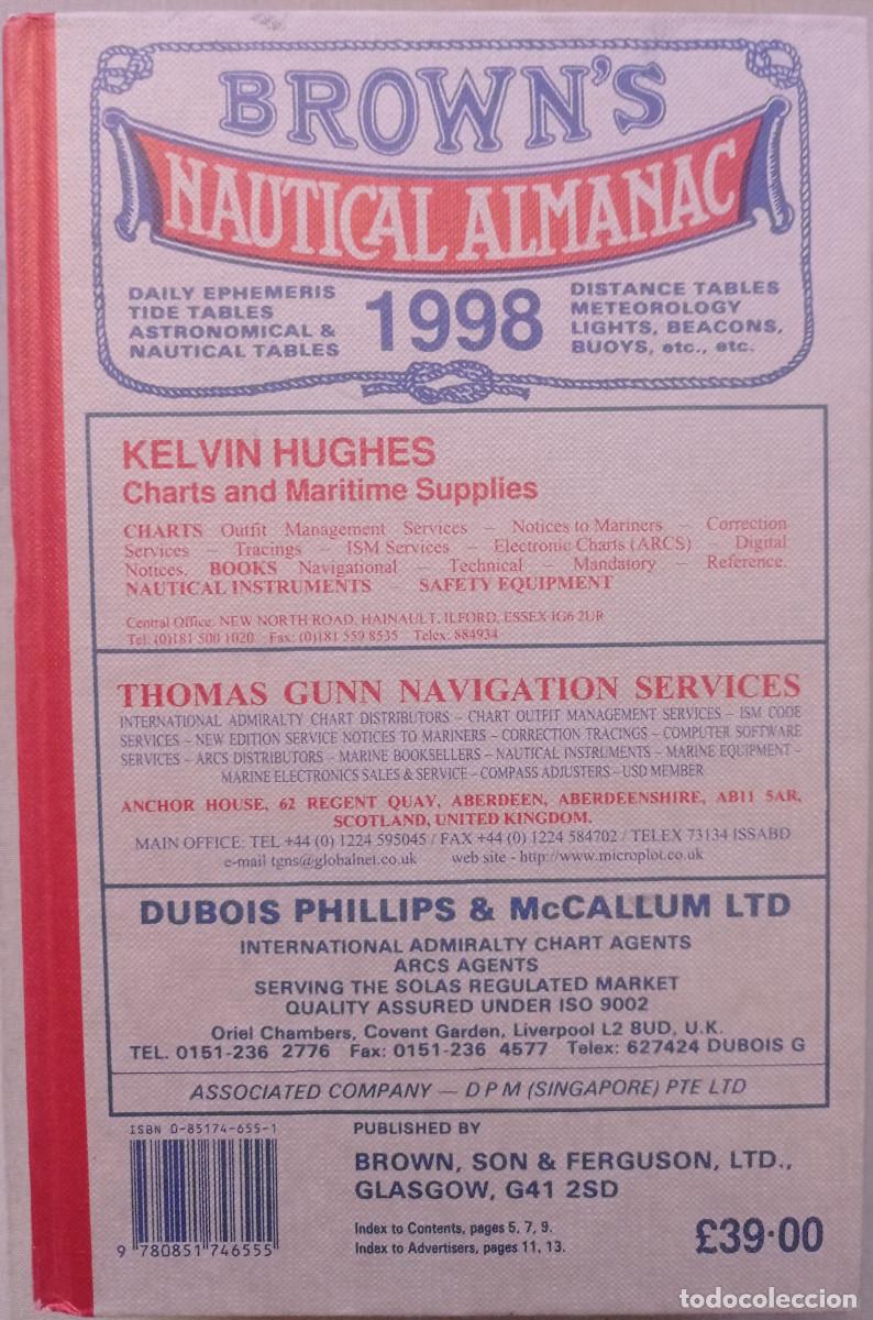Libros: Browns Nautical Almanac,1998 - Foto 1