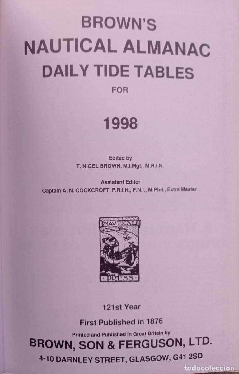Libros: Browns Nautical Almanac,1998 - Foto 4