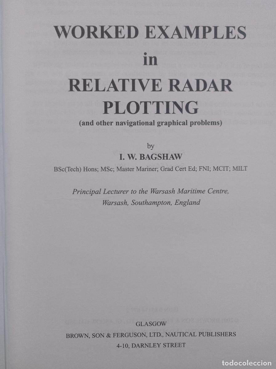 Libros: Worked Examples in Relative Radar Plotting I.W. Bagshaw Edici&oacute;n en Ingl&eacute;s - Foto 6