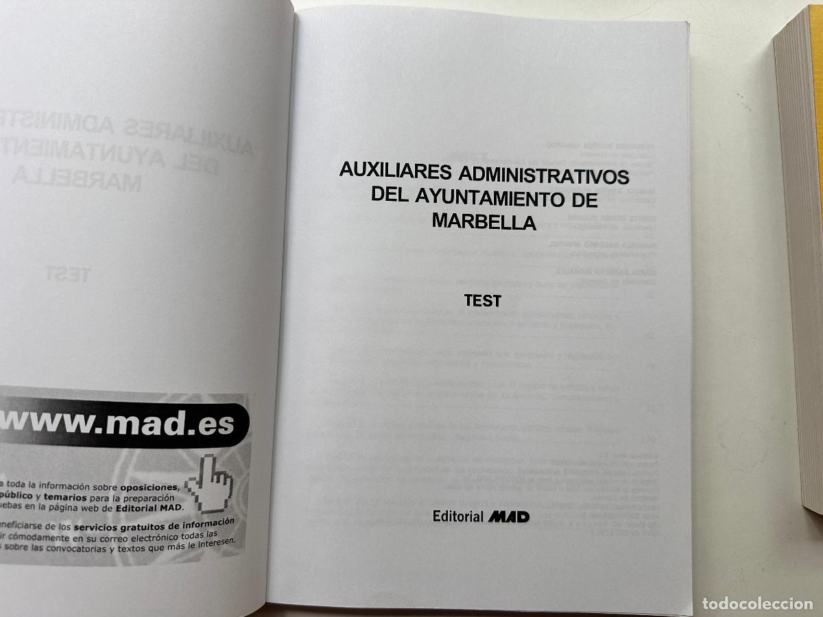 Libros: 2 LIBROS DE TEST DE OPOSICIONES AUXILIARES ADMINISTRATIVOS - Foto 3