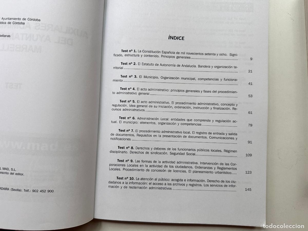 Libros: 2 LIBROS DE TEST DE OPOSICIONES AUXILIARES ADMINISTRATIVOS - Foto 4