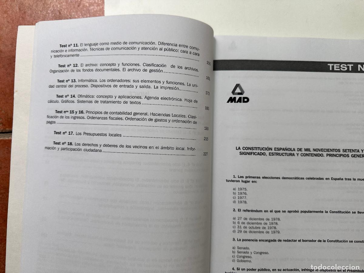 Libros: 2 LIBROS DE TEST DE OPOSICIONES AUXILIARES ADMINISTRATIVOS - Foto 5