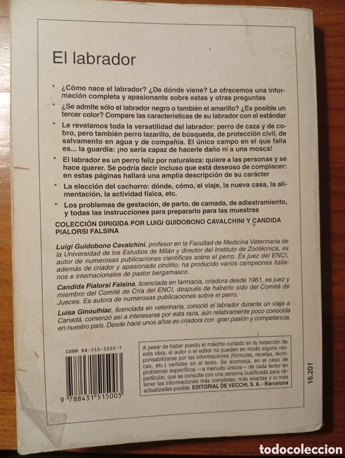 Libros: Perros de Raza- El Labrador - Luisa Ginoulhiac - Editorial de Vecchi, 1995 - Foto 7