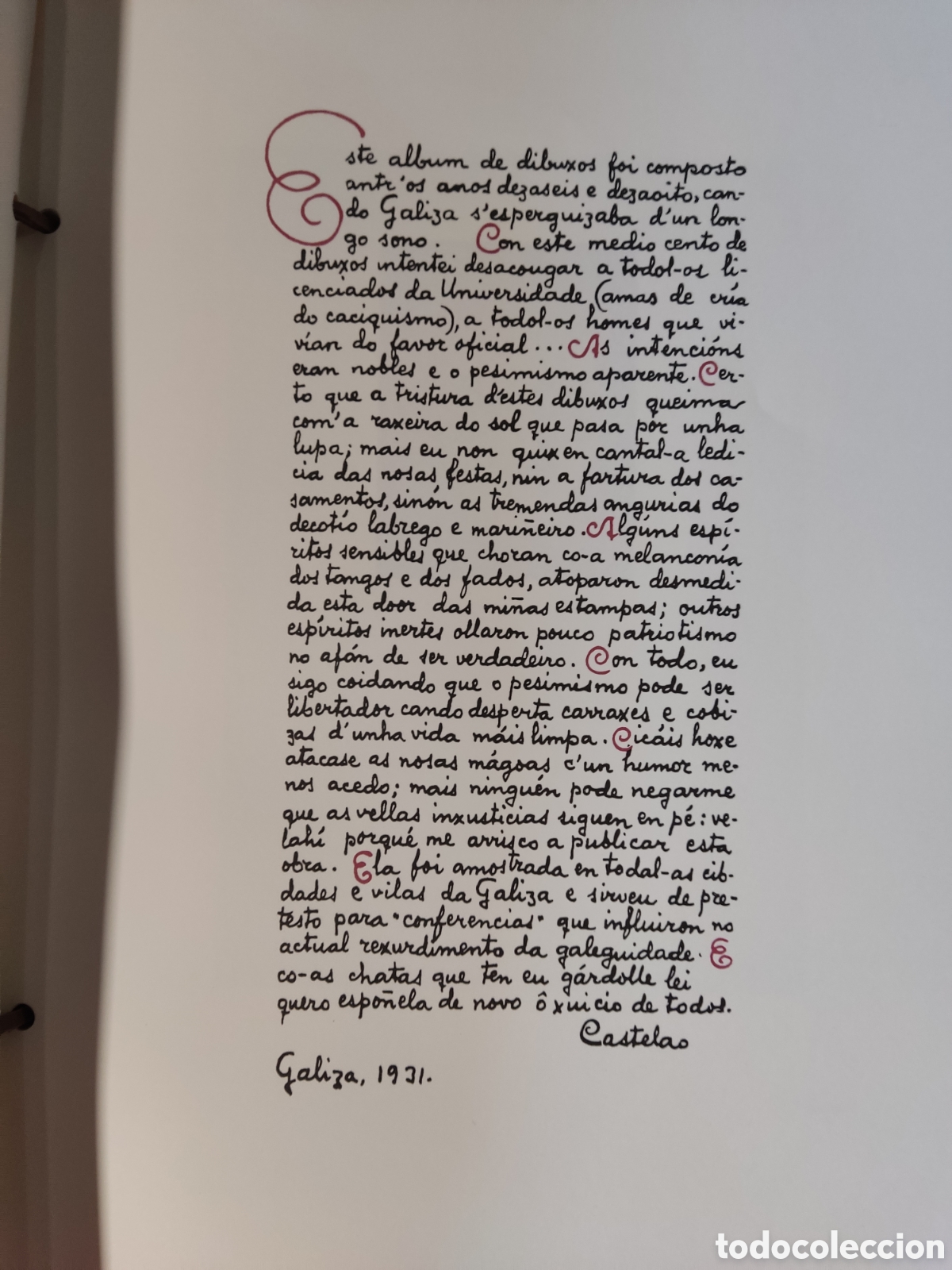 Libros: &rdquo; Nos&rdquo; por Castelao ( edici&oacute;n facs&iacute;mil) - Foto 3