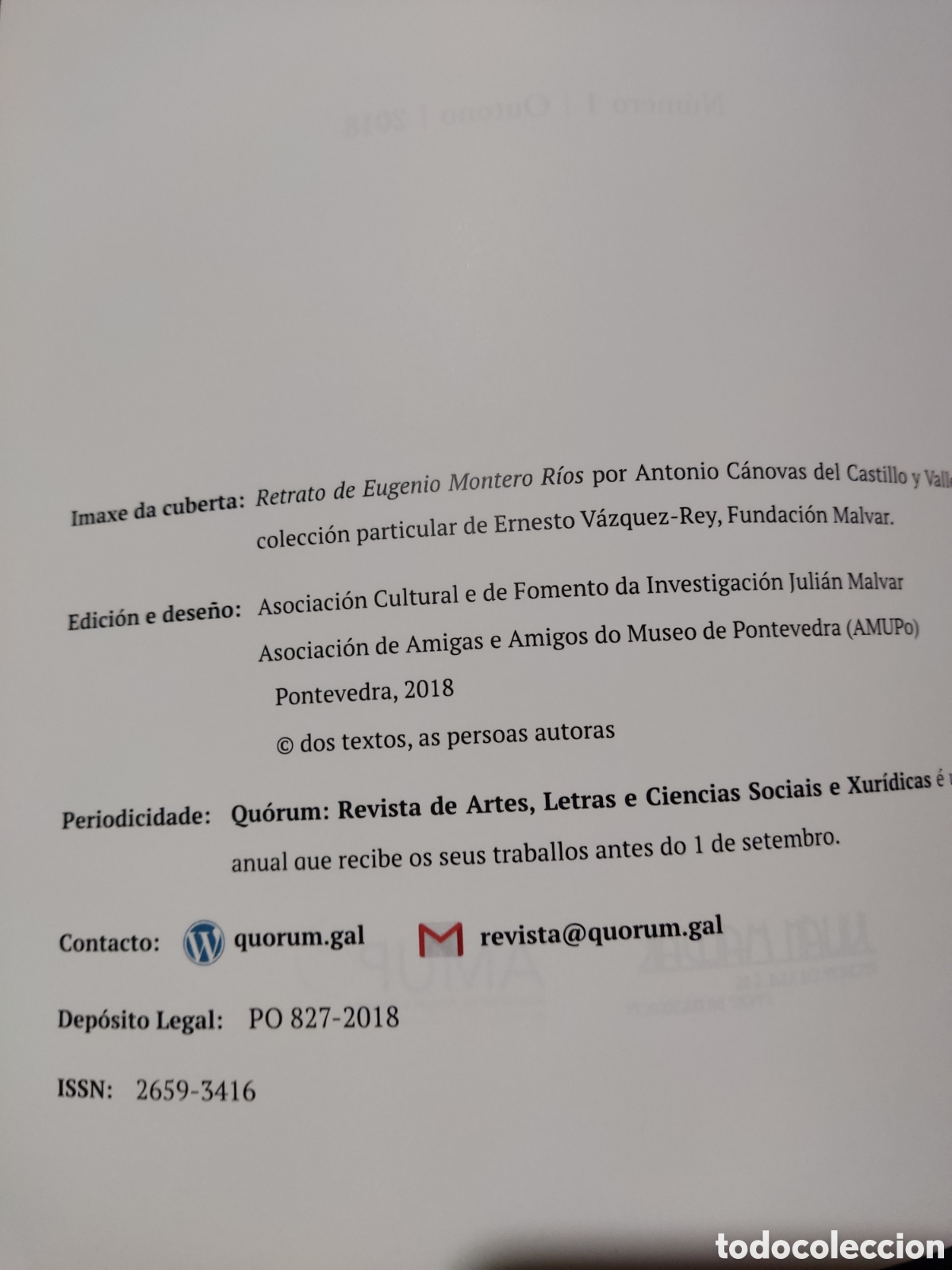 Libros: Revista Qu&oacute;rum n&uacute;mero 1 - Foto 2