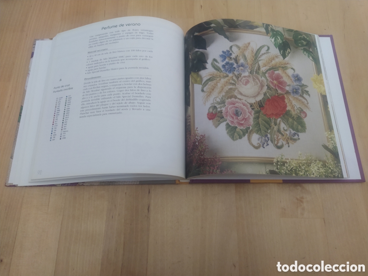 Libros: LOS BASICOS DE PUNTO DE CRUZ MOTIVOS FLORALES - CIRCULO DE LECTORES - Foto 4