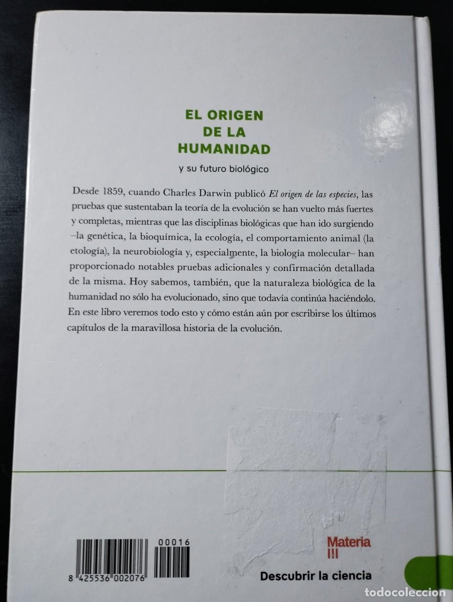 Libros: EL ORIGEN DE LA HUMANIDAD (FRANCISCO AYALA) - Foto 2