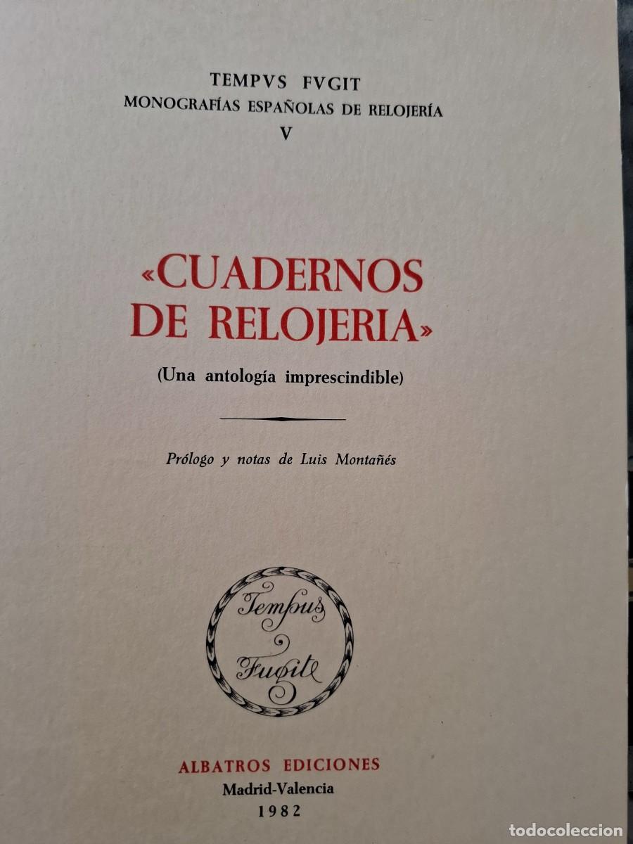 Libros: cuadernos de relojer&iacute;a tempus fugit V - Foto 1