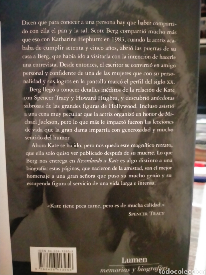 Libros: A.SCOTT BERG. RECORDANDO A KATE . LUMEN - Foto 6