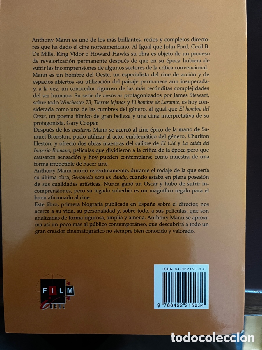 Libros: ANTHONY MANN. Fernando Alonso Barahona. - Foto 2