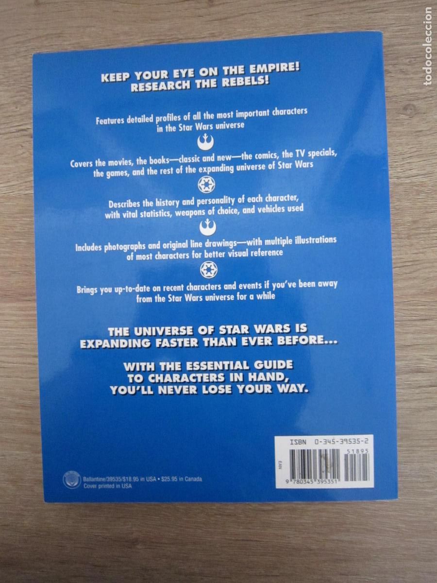 Libros: LIBRO - STAR WARS - THE ESSENTIAL GUIDE TO CHARACTERS - 1995 - IMPORTACI&Oacute;N U.S.A. - Foto 2