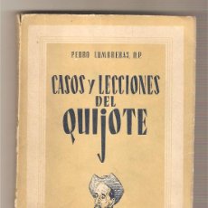 Libros de segunda mano: CASOS Y LECCIONES DEL QUIJOTE .-PEDRO LUMBRERAS. Lote 26901974