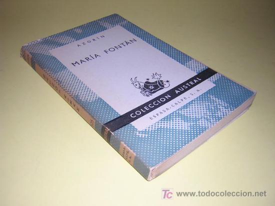 Libros de segunda mano: 1944 - AZORIN - MARIA FONTAN, NOVELA ROSA - PRIMERA EDICION - Foto 1