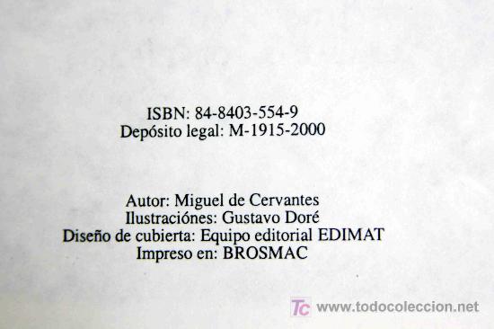 Libros de segunda mano: DON QUIJOTE DE LA MANCHA ILUTRACIONES DORE ED. EDIMAT 2000 - - Foto 3