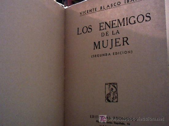 Libros de segunda mano: los enemigos de la mujer (blasco iba&ntilde;ez, 1945) - Foto 2