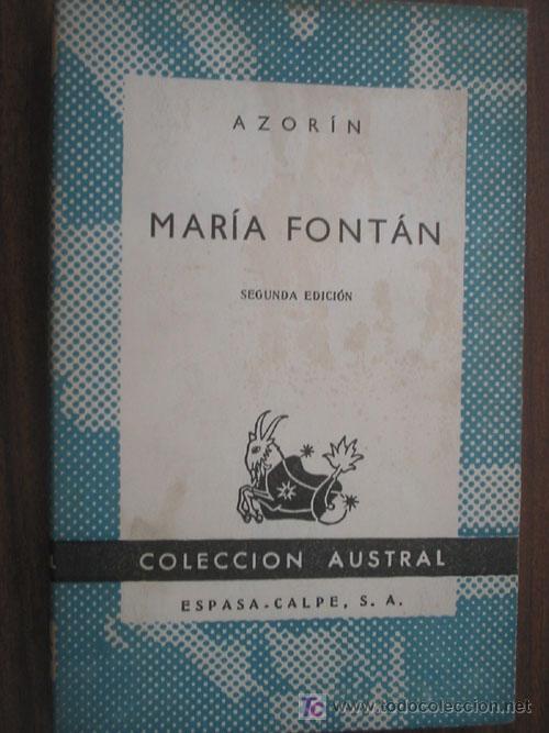 Libros de segunda mano: MAR&Iacute;A FONT&Aacute;N. AZOR&Iacute;N. 1955. Austral 525 - Foto 1