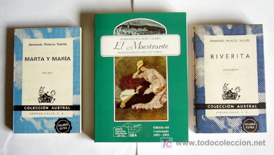 Libros de segunda mano: RIVERITA - MARTA Y MARIA - EL MAESTRANTE - ARMANDO PALACIO VALDES - Foto 1