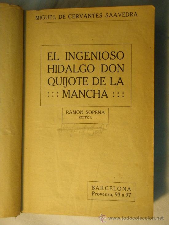 Libros de segunda mano: EL QUIJOTE DE SOPENA EDICION BARCELONA - Foto 3