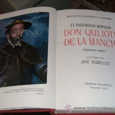 Libros de segunda mano: DON QUIJOTE DE LA MANCHA, DE MIGUEL DE CERVANTES. ESPASA-CALPE, 1966.. Lote 27463303