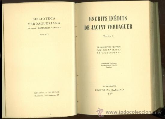 Libros de segunda mano: Escrits in&egrave;dits de Jacint Verdaguer - Foto 2