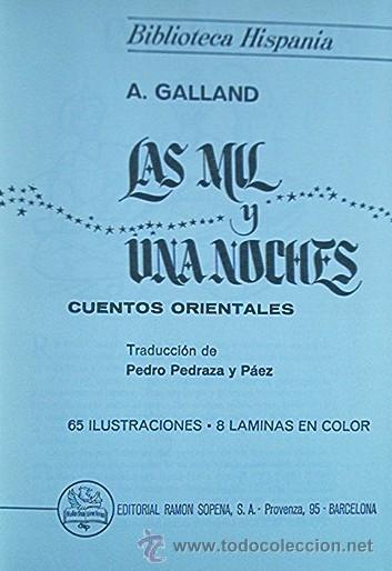Libros de segunda mano: LAS MIL Y UNA NOCHE - ED. RAMON SOPENA 1974 - Foto 3