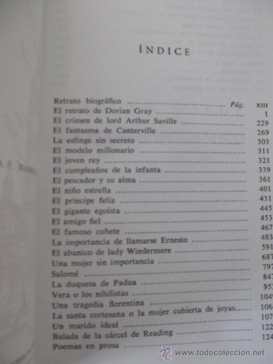 Libros de segunda mano: OSCAR WILDE. OBRAS INMORTALES. EDAF. 1966 - Foto 4