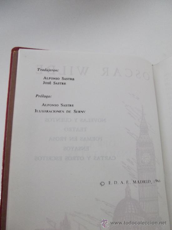 Libros de segunda mano: OSCAR WILDE. OBRAS INMORTALES. EDAF. 1966 - Foto 3