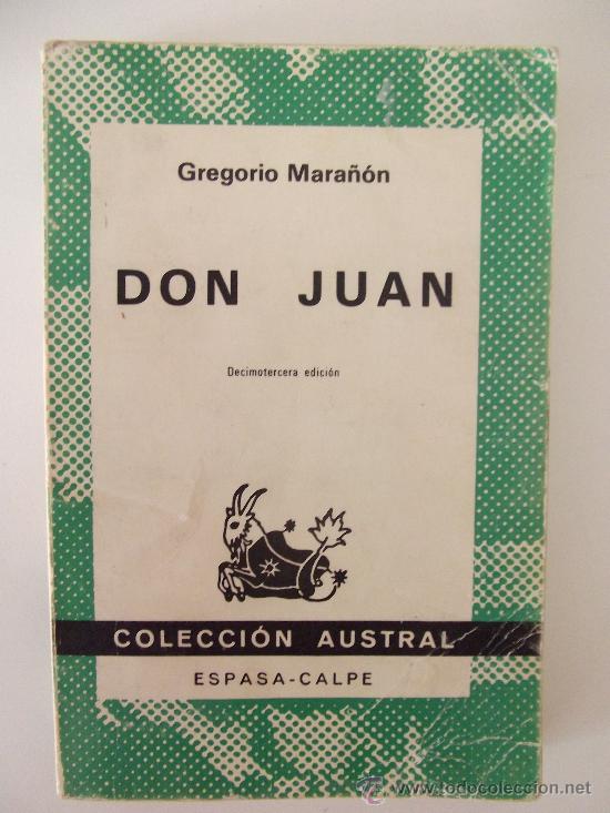 Libros de segunda mano: DON JUAN. GREGORIO MARA&Ntilde;&Oacute;N. ESPASA CALPE. 1983 - Foto 1