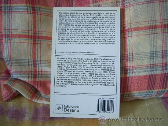 Libros de segunda mano: MONTSERRAT ROIG La voz melodiosa - Foto 2