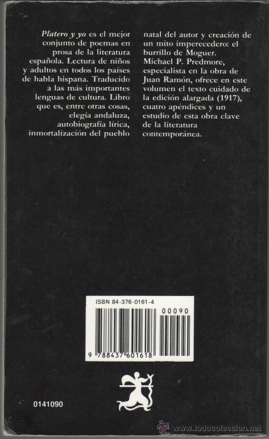 Libros de segunda mano: .PLATERO Y YO - JUAN RAMON JIMENEZ  - EDICIONES CATEDRA - Foto 2