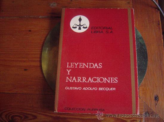 Libros de segunda mano: Libro Leyendas y Narraciones.Gustavo Adolfo Becquer. - Foto 1