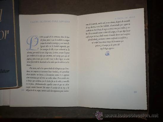 Libros de segunda mano: C&aacute;rcel de Amor. Edici&oacute;n numerada. Diego de San Pedro. - Foto 3