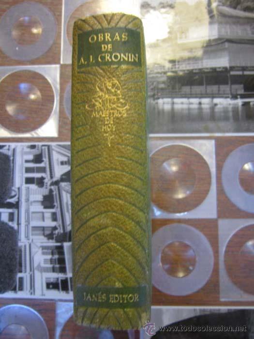 Libros de segunda mano: OBRAS DE A.J. CRONIN. MAESTROS DE HOY. JANES EDITOR. 1958. - Foto 1
