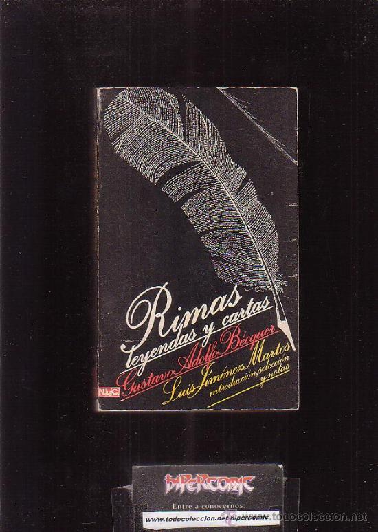 Libros de segunda mano: RIMAS, LEYENDAS Y CARTAS / AUTOR: GUSTAVO ADOLFO B&Eacute;CQUER - Foto 1