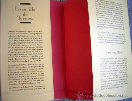 Libros de segunda mano: LAZARILLO DE TORMES. ANONIMO.CUIDADA EDICION CON Tapas duras, sobrecubierta, marcap&aacute;ginas... - Foto 11
